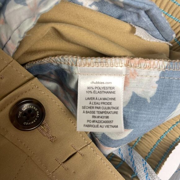 Chubbies Everywear Performance Pants Mens Large Brown Stretch Elastic Waist - Picture 11 of 16